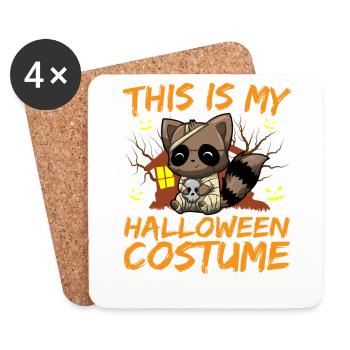 Scary Creepy Animal This Is My Halloween Costume - Coasters (set of 4) - white - Front