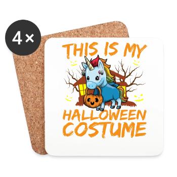 Scary Creepy Animal This Is My Halloween Costume - Coasters (set of 4) - white - Front