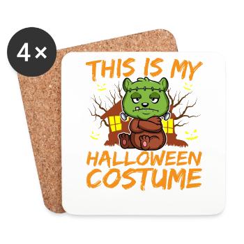 Scary Creepy Animal This Is My Halloween Costume - Coasters (set of 4) - white - Front