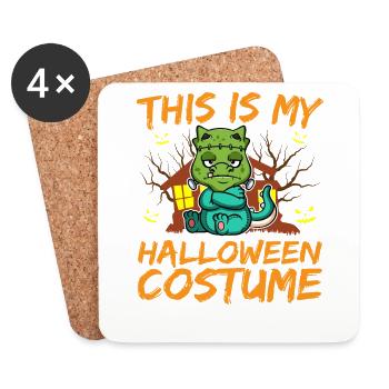 Scary Creepy Animal This Is My Halloween Costume - Coasters (set of 4) - white - Front