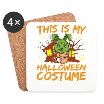 Scary Creepy Animal This Is My Halloween Costume - Coasters (set of 4) - white - Front