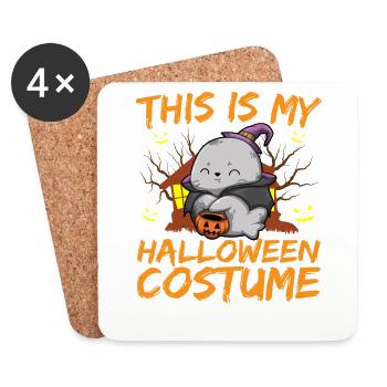 Scary Creepy Animal This Is My Halloween Costume - Coasters (set of 4) - white - Front