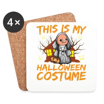 Scary Creepy Animal This Is My Halloween Costume - Coasters (set of 4) - white - Front
