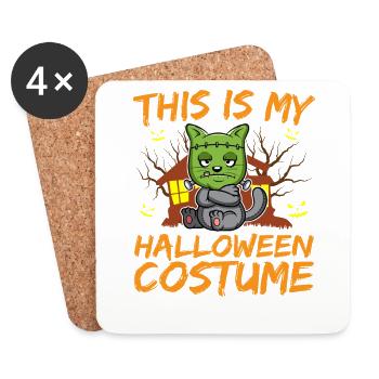 Scary Creepy Animal This Is My Halloween Costume - Coasters (set of 4) - white - Front