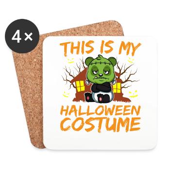 Scary Creepy Animal This Is My Halloween Costume - Coasters (set of 4) - white - Front