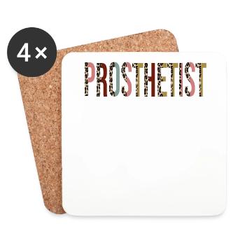 Prothésiste - Dessous de verre (lot de 4) - blanc - Devant