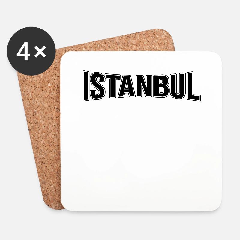 Istanbul - Untersetzer (4er-Set) - Weiß