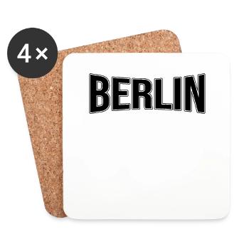 Berlin - Dessous de verre (lot de 4) - blanc - Devant