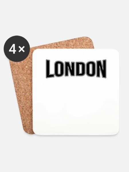 London - Untersetzer (4er-Set) - Weiß