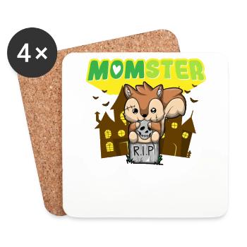 Momster Monster Mom Scary Halloween Mommy Costume - Coasters (set of 4) - white - Front