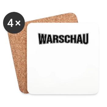 Warschau - Untersetzer (4er-Set) - Weiß - Vorne
