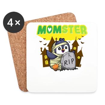 Momster Monster Mom Scary Halloween Mommy Costume - Untersetzer (4er-Set) - Weiß - Vorne