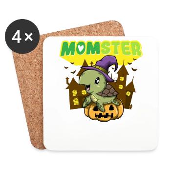Momster Monster Mom Scary Halloween Mommy Costume - Coasters (set of 4) - white - Front