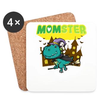 Momster Monster Mom Scary Halloween Mommy Costume - Untersetzer (4er-Set) - Weiß - Vorne