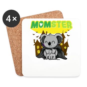 Momster Monster Mom Scary Halloween Mommy Costume - Untersetzer (4er-Set) - Weiß - Vorne