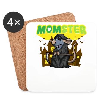 Momster Monster Mom Scary Halloween Mommy Costume - Coasters (set of 4) - white - Front