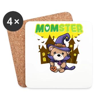 Momster Monster Mom Scary Halloween Mommy Costume - Coasters (set of 4) - white - Front