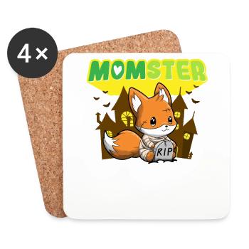 Momster Monster Mom Scary Halloween Mommy Costume - Untersetzer (4er-Set) - Weiß - Vorne