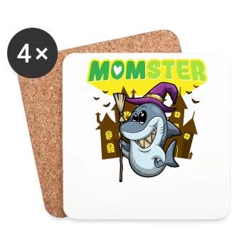 Momster Monster Mom Scary Halloween Mommy Costume - Untersetzer (4er-Set) - Weiß - Vorne