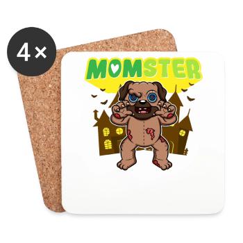 Momster Monster Mom Scary Halloween Mommy Costume - Untersetzer (4er-Set) - Weiß - Vorne