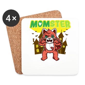 Momster Monster Mom Scary Halloween Mommy Costume - Untersetzer (4er-Set) - Weiß - Vorne