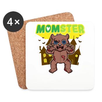 Momster Monster Mom Scary Halloween Mommy Costume - Untersetzer (4er-Set) - Weiß - Vorne