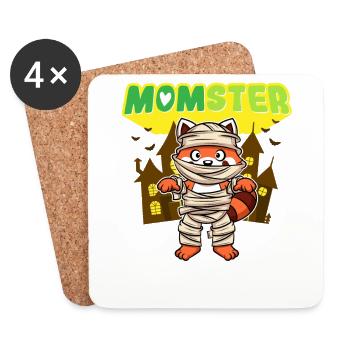 Momster Monster Mom Scary Halloween Mommy Costume - Untersetzer (4er-Set) - Weiß - Vorne