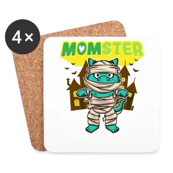 Momster Monster Mom Scary Halloween Mommy Costume - Coasters (set of 4) - white - Front