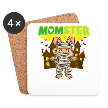 Momster Monster Mom Scary Halloween Mommy Costume - Untersetzer (4er-Set) - Weiß - Vorne
