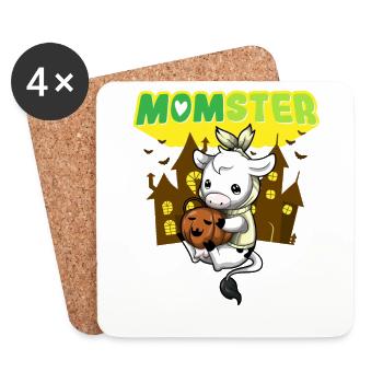 Momster Monster Mom Scary Halloween Mommy Costume - Coasters (set of 4) - white - Front