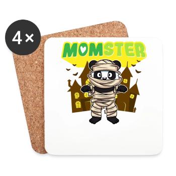 Momster Monster Mom Scary Halloween Mommy Costume - Untersetzer (4er-Set) - Weiß - Vorne