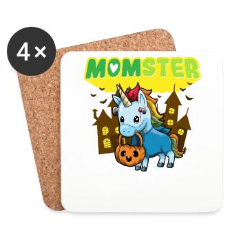 Momster Monster Mom Scary Halloween Mommy Costume - Coasters (set of 4) - white - Front