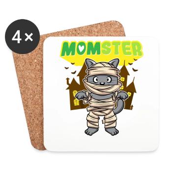 Momster Monster Mom Scary Halloween Mommy Costume - Untersetzer (4er-Set) - Weiß - Vorne