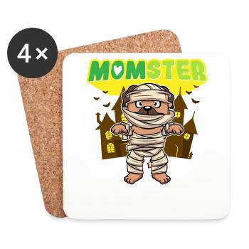 Momster Monster Mom Scary Halloween Mommy Costume - Untersetzer (4er-Set) - Weiß - Vorne