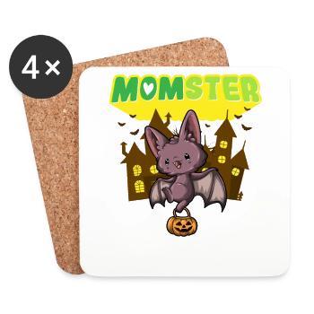 Momster Monster Mom Scary Halloween Mommy Costume - Coasters (set of 4) - white - Front