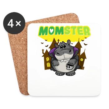 Momster Monster Mom Scary Halloween Mommy Costume - Untersetzer (4er-Set) - Weiß - Vorne