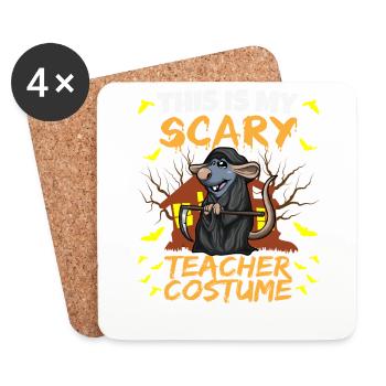 This Is My Scary Teacher Costume School Halloween - Untersetzer (4er-Set) - Weiß - Vorne