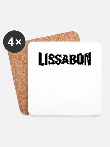 Lissabon - Untersetzer (4er-Set) - Weiß