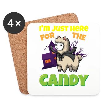 I'm Just Here For The Candy Scary Halloween Beast - Untersetzer (4er-Set) - Weiß - Vorne