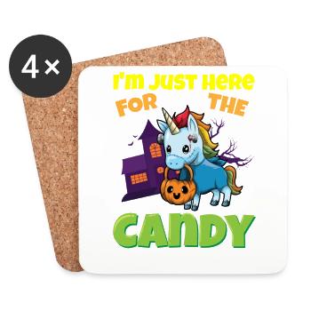 I'm Just Here For The Candy Scary Halloween Beast - Untersetzer (4er-Set) - Weiß - Vorne