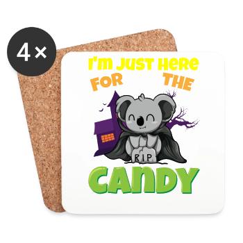 I'm Just Here For The Candy Scary Halloween Beast - Untersetzer (4er-Set) - Weiß - Vorne