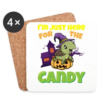 I'm Just Here For The Candy Scary Halloween Beast - Untersetzer (4er-Set) - Weiß - Vorne
