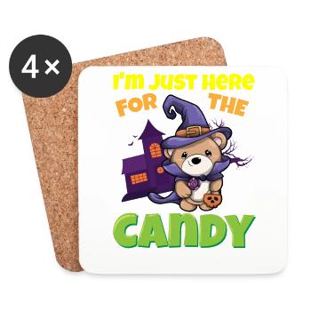 I'm Just Here For The Candy Scary Halloween Beast - Untersetzer (4er-Set) - Weiß - Vorne