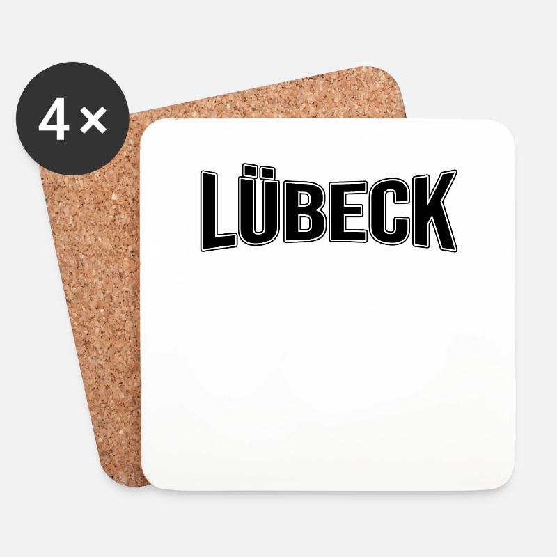 Lübeck - Untersetzer (4er-Set) - Weiß
