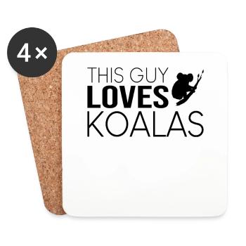 Typ Koala Spruch - Untersetzer (4er-Set) - Weiß - Vorne