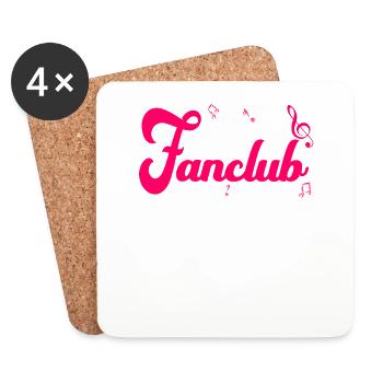 Schlager Fanclub Costume SchlagerParty Fan - Coasters (set of 4) - white - Front