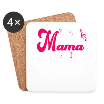 Schlager Mama Costume Schlager Party Outfit - Coasters (set of 4) - white - Front
