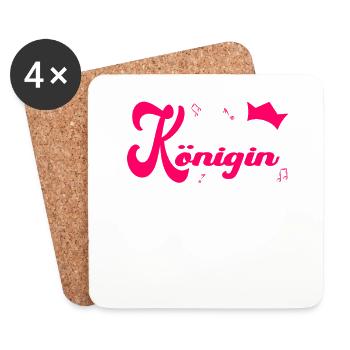 Schlager Queen Costume Schlager Party Outfit - Coasters (set of 4) - white - Front