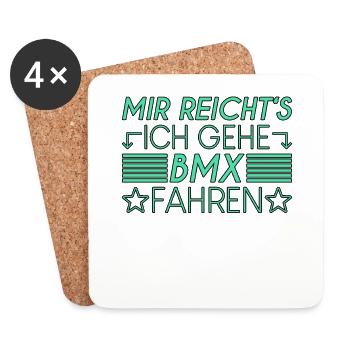 BMX Spruch - Untersetzer (4er-Set) - Weiß - Vorne