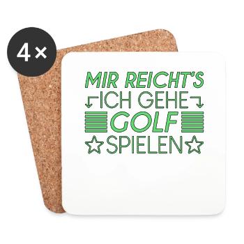 Golf Spruch - Untersetzer (4er-Set) - Weiß - Vorne
